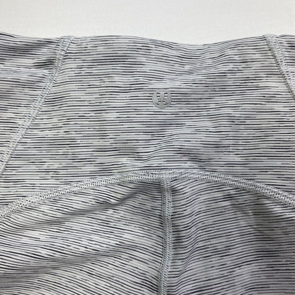 Lululemon Womens Train Times 7/8 Pant 25" Leggings Grey Alpine White Size 4